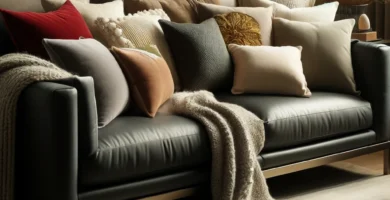best cushions for a leather sofa